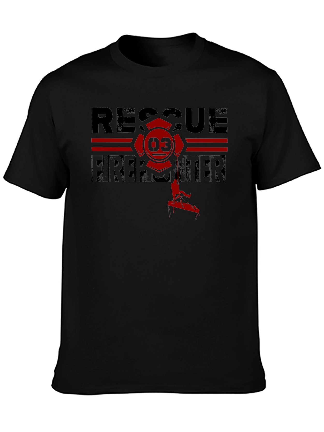 Rescue Firefighter Graphic T-Shirt