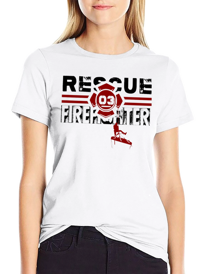 Rescue Firefighter Graphic T-Shirt