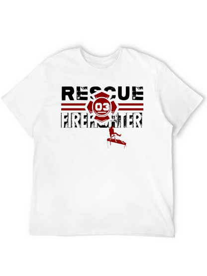 Rescue Firefighter Graphic T-Shirt