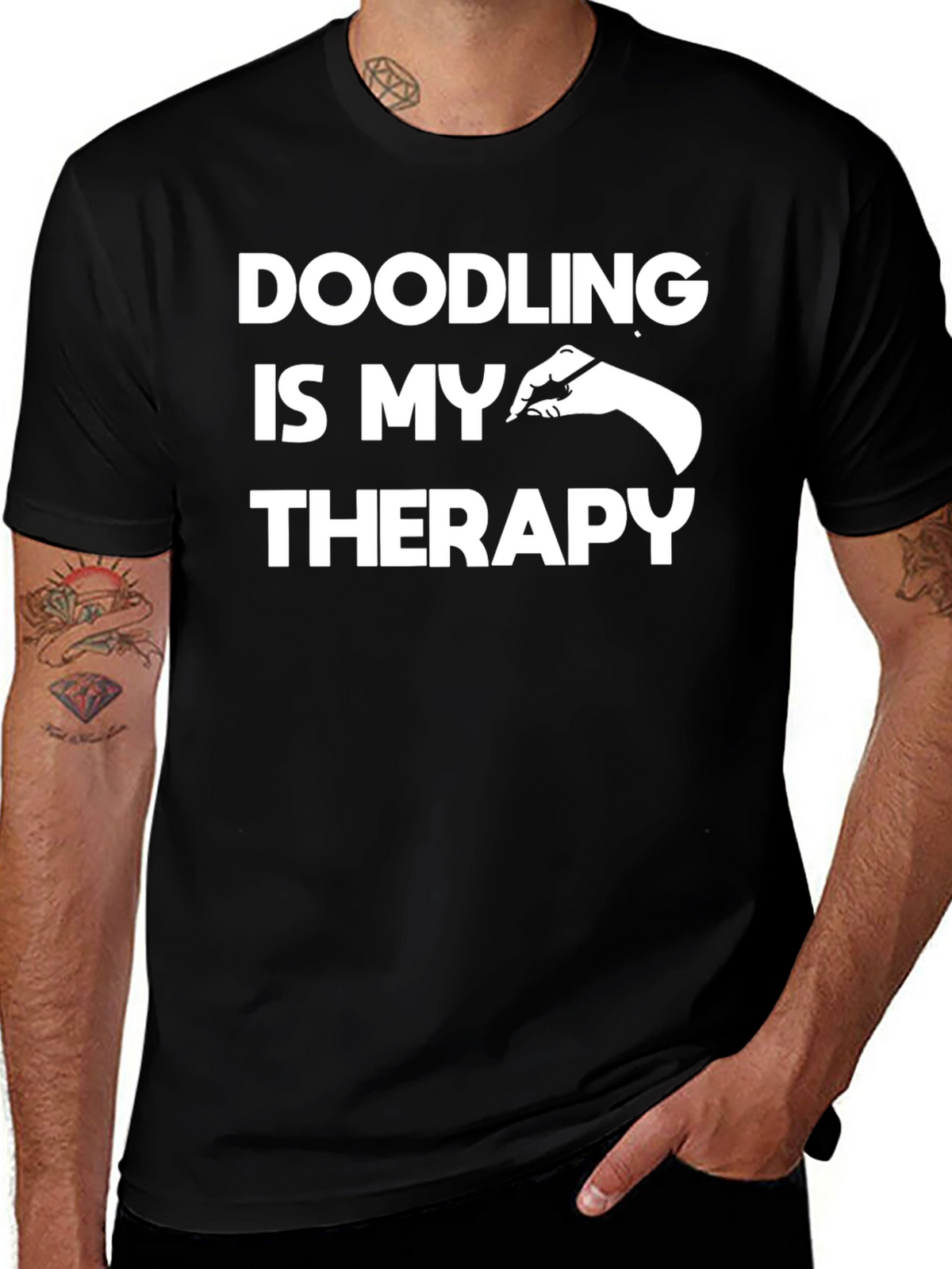 Doodling is My Therapy T-Shirt - Artistic Creativity Tee