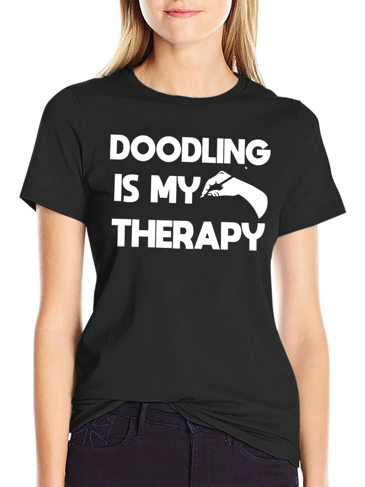 Doodling is My Therapy T-Shirt - Artistic Creativity Tee