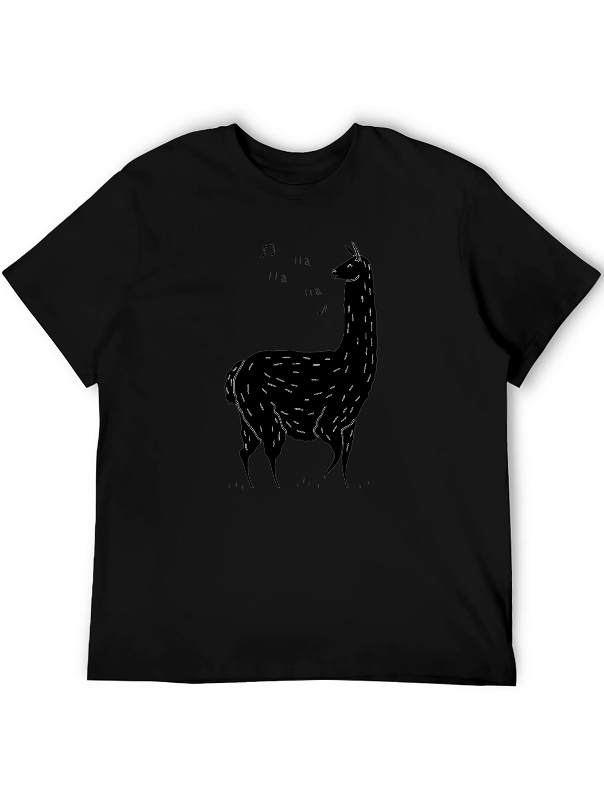 Singing Llama Black T-Shirt