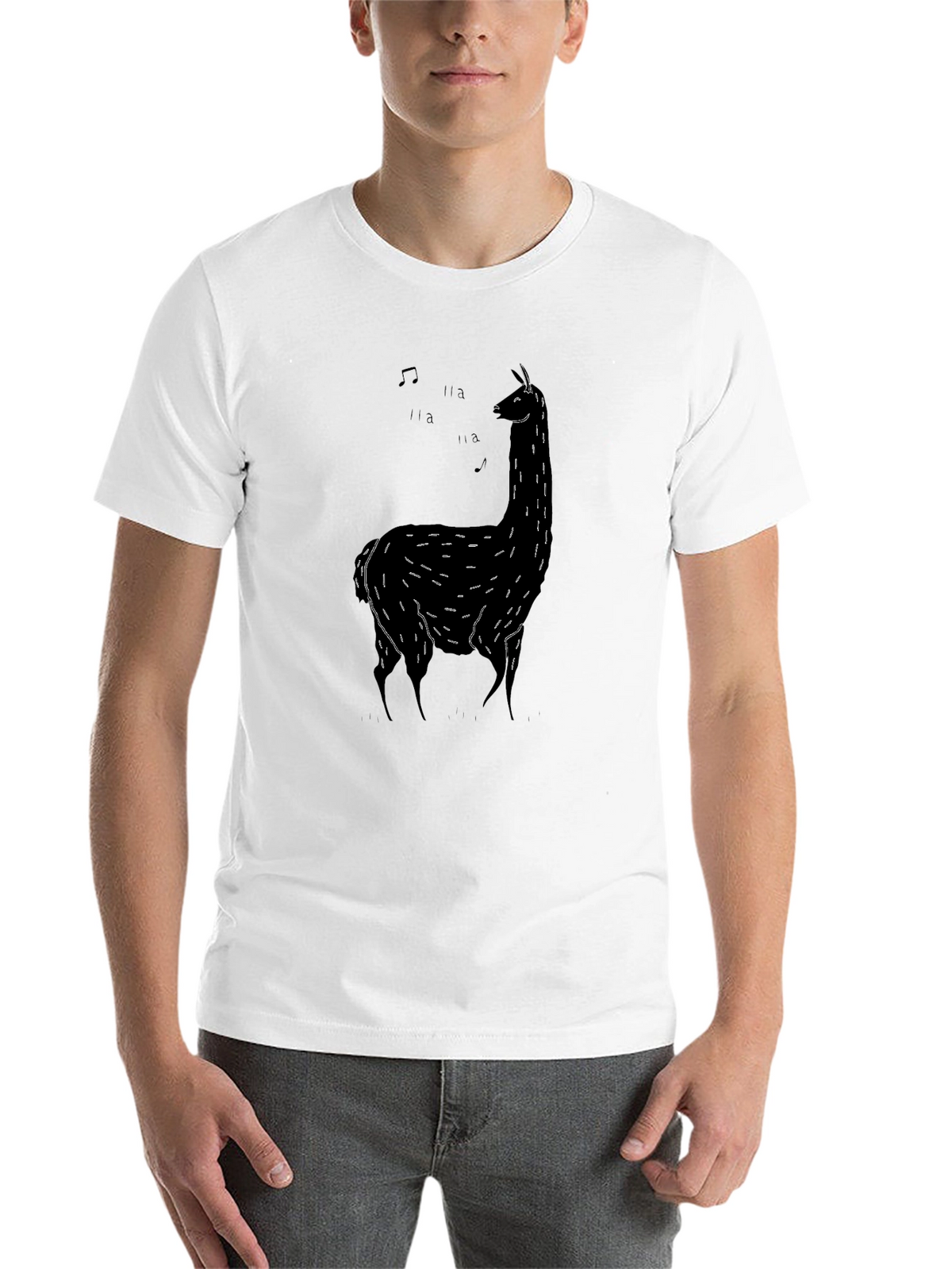 Singing Llama Black T-Shirt