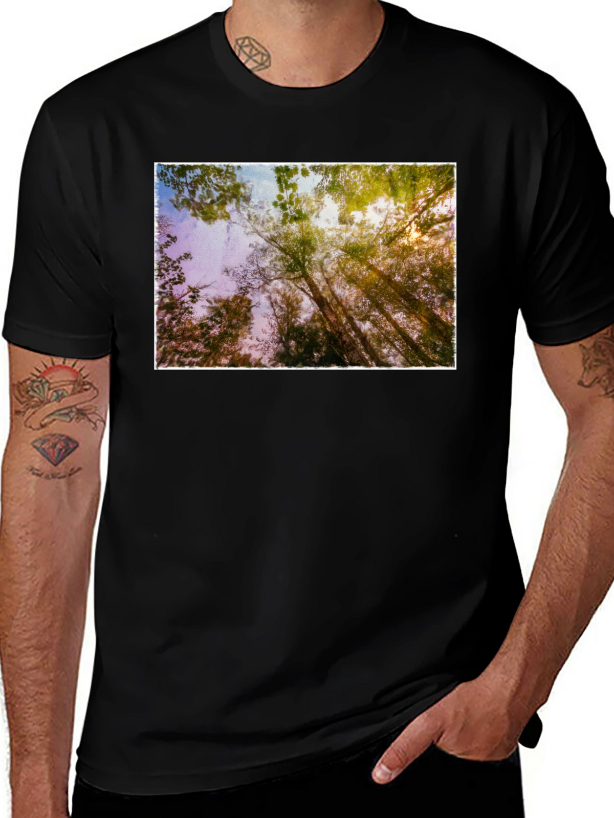 Natures Light Black T-Shirt