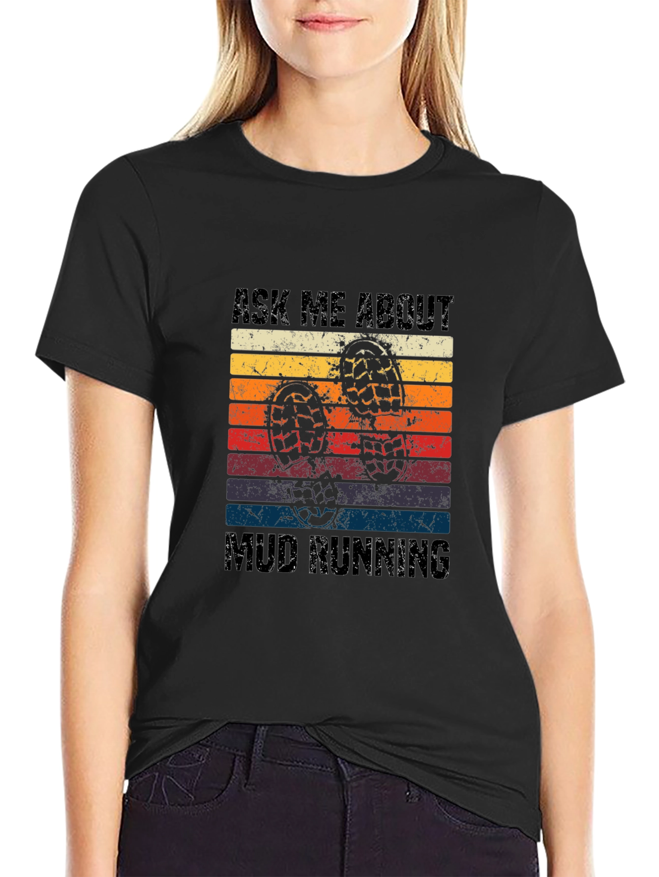 Mud Running Retro T-Shirt