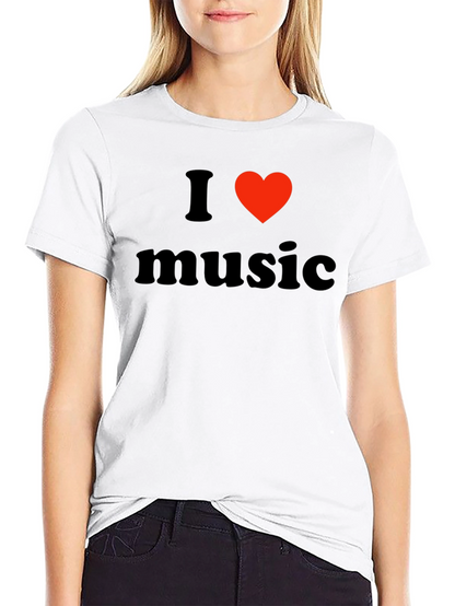 I Love Music Black T-Shirt