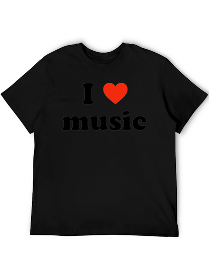 I Love Music Black T-Shirt
