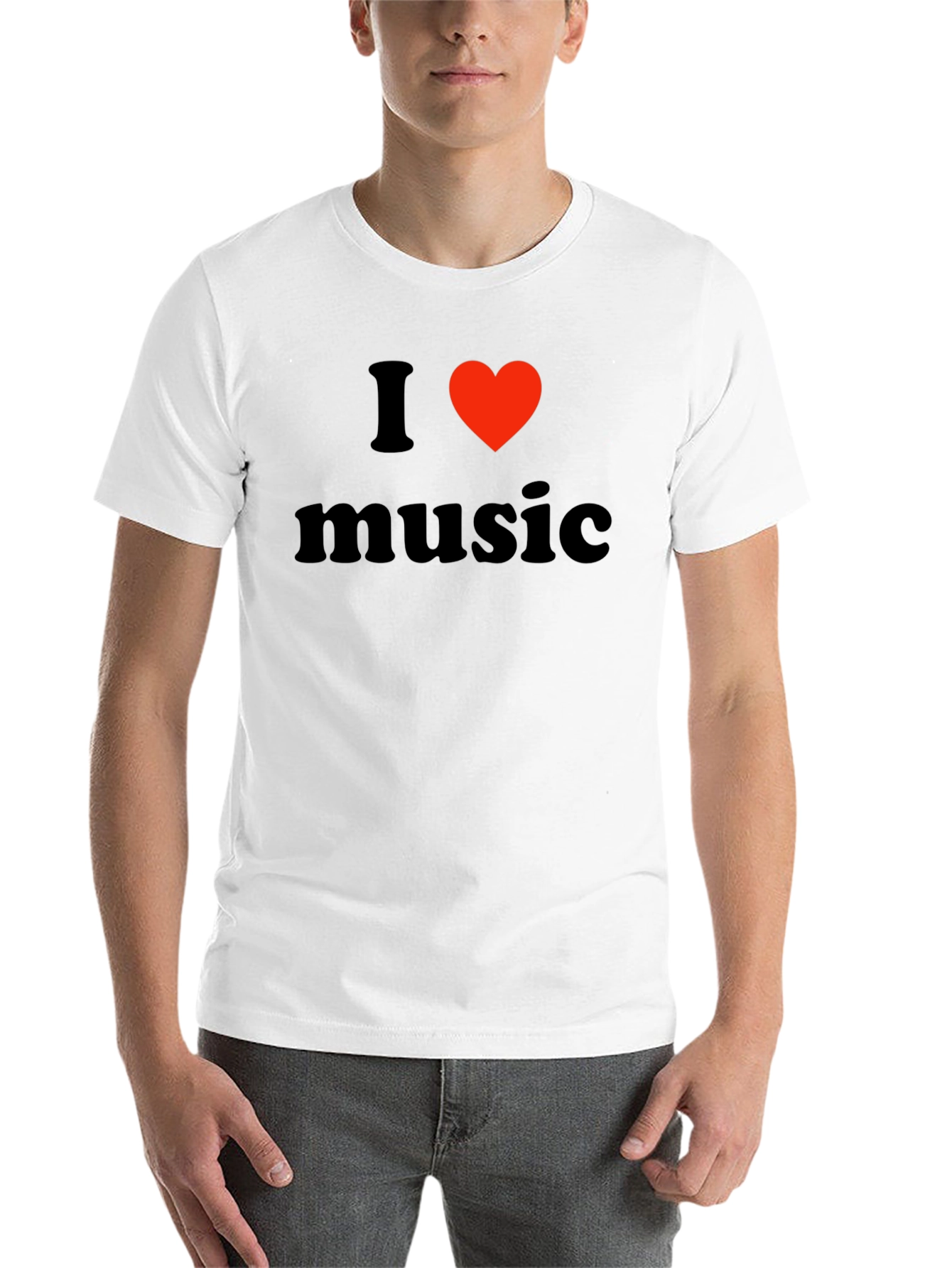 I Love Music Black T-Shirt