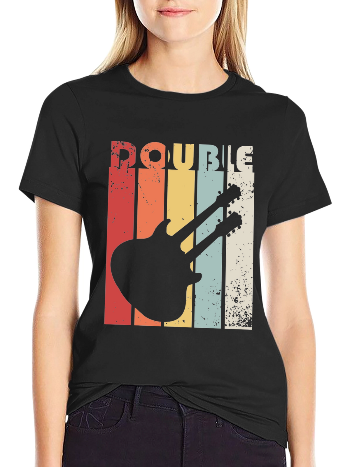 Retro Double Neck Guitar T-Shirt