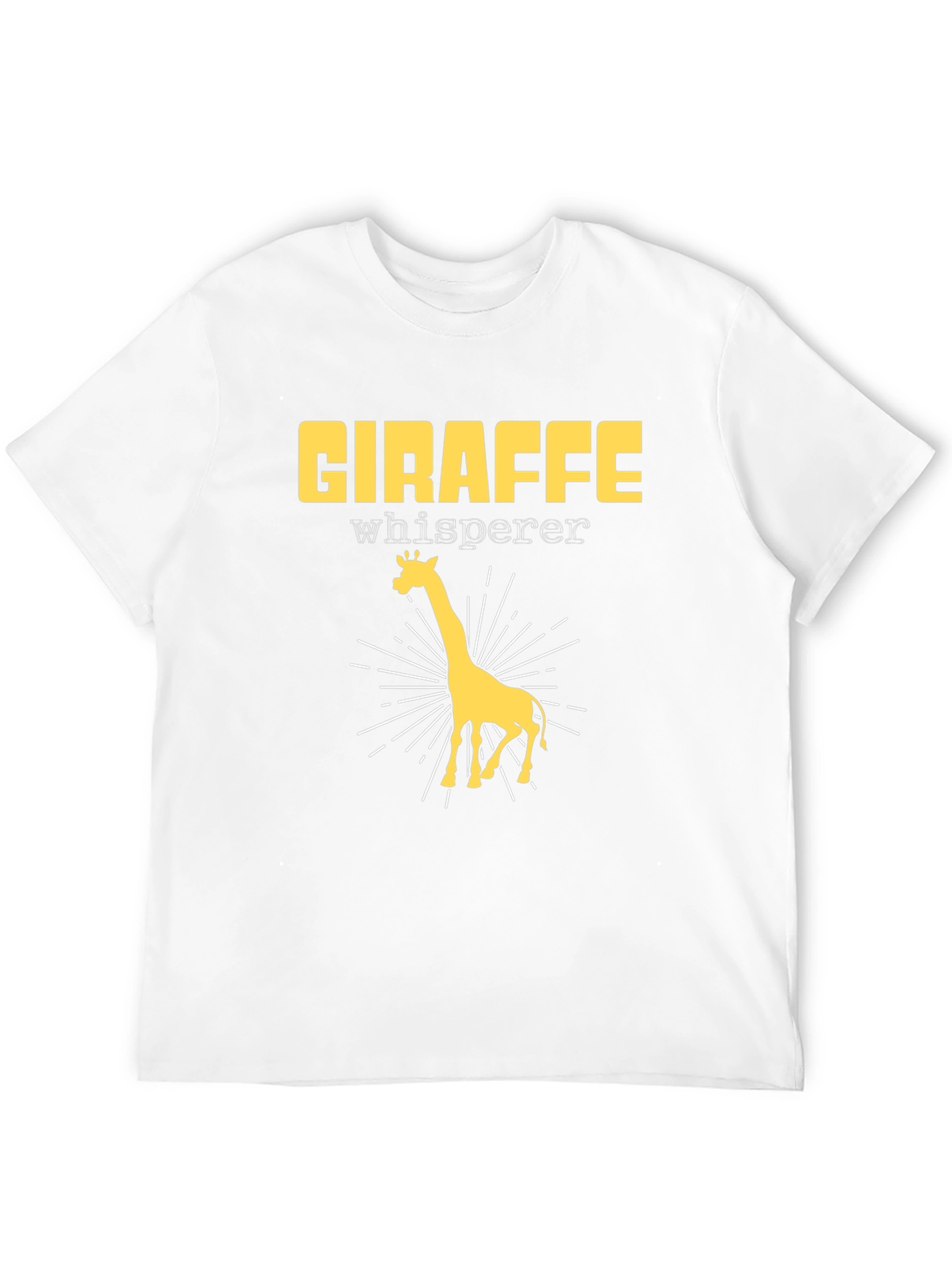 Giraffe Whisperer Graphic T-Shirt - Black