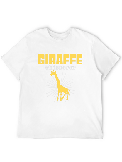 Giraffe Whisperer Graphic T-Shirt - Black