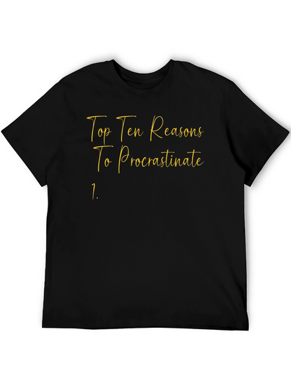 Procrastinate Tee: Top Ten Reasons T-Shirt