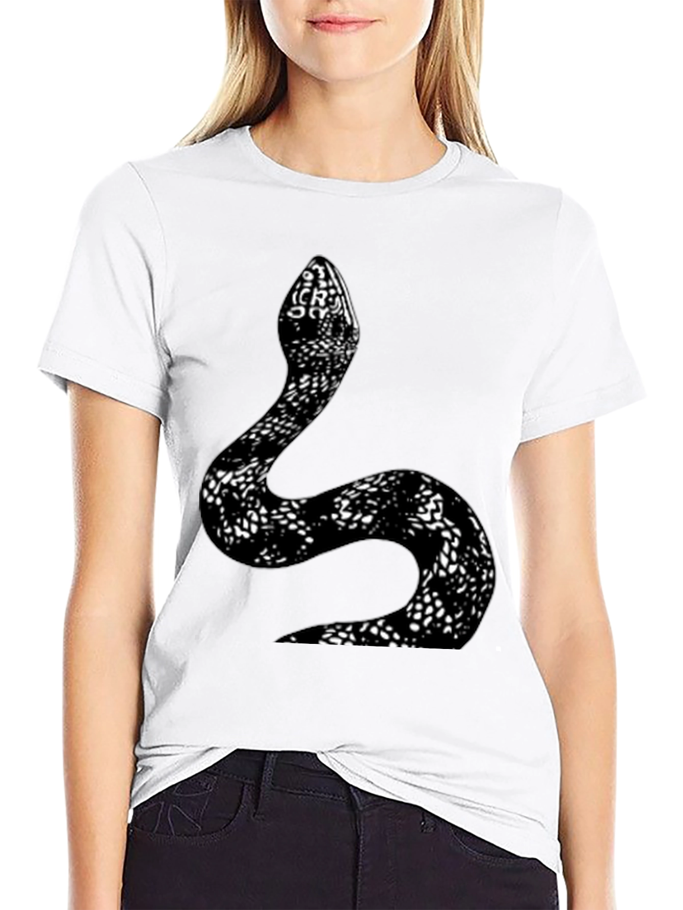 Snake Print T-Shirt - Stylish Graphic Tee