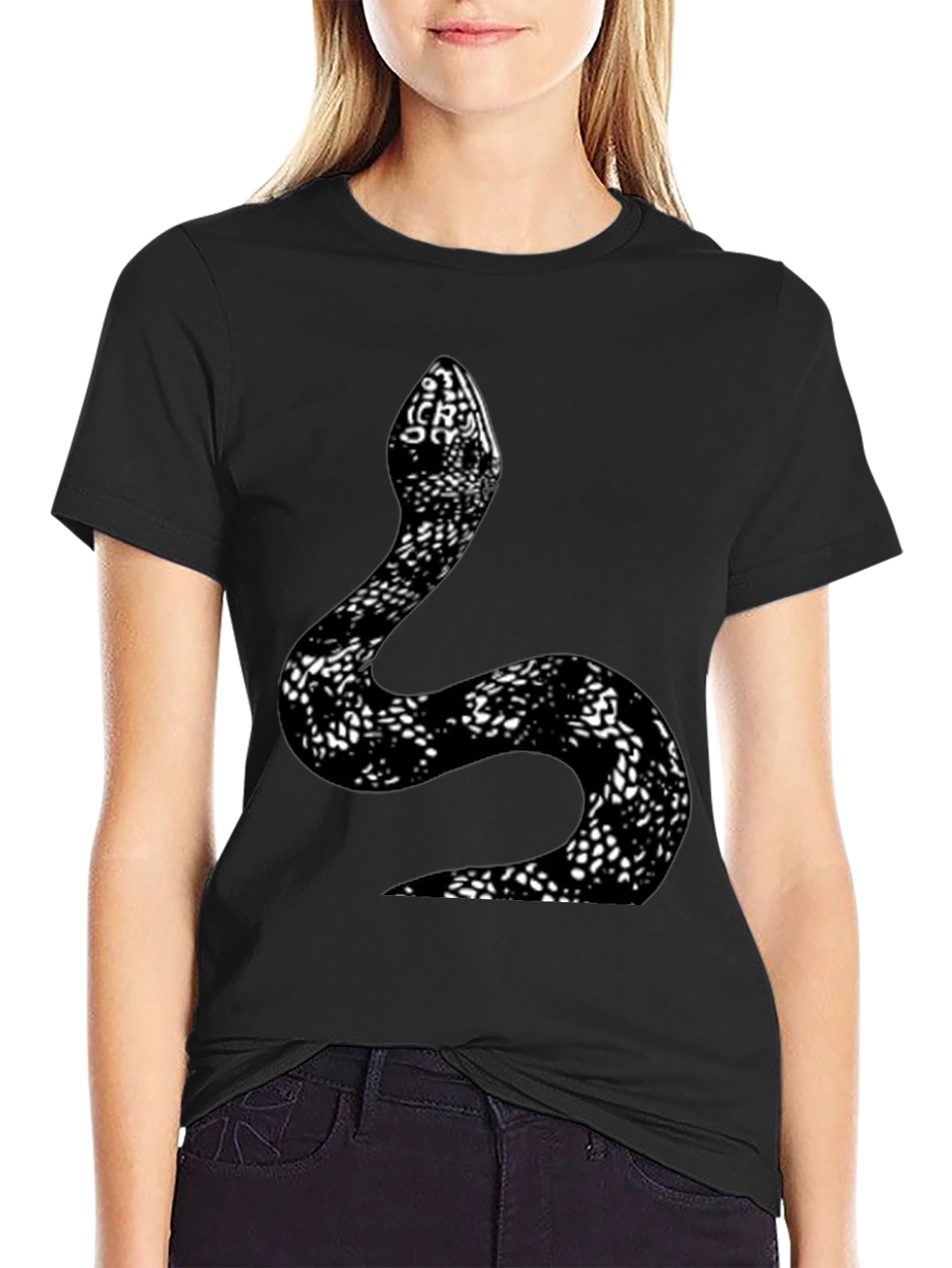 Snake Print T-Shirt - Stylish Graphic Tee