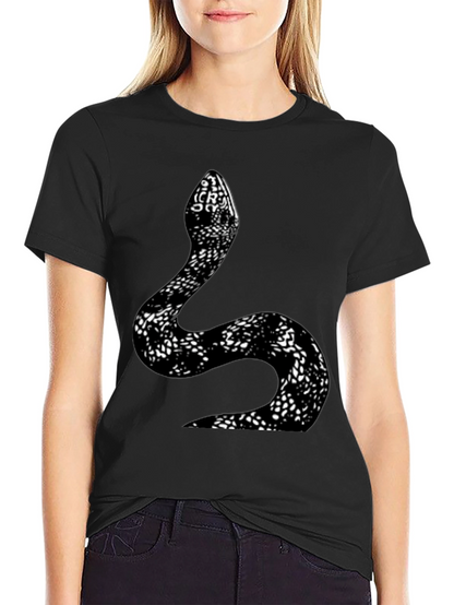 Snake Print T-Shirt - Stylish Graphic Tee
