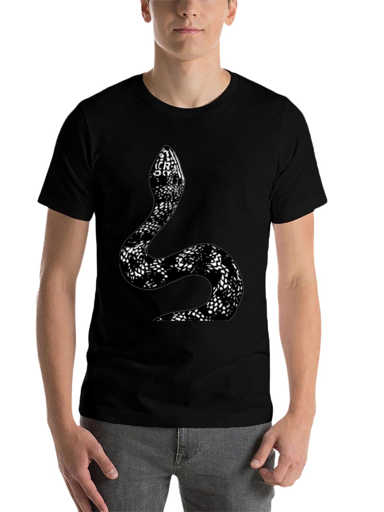 Snake Print T-Shirt - Stylish Graphic Tee