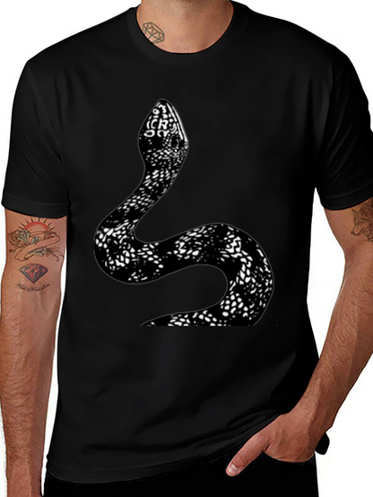 Snake Print T-Shirt - Stylish Graphic Tee
