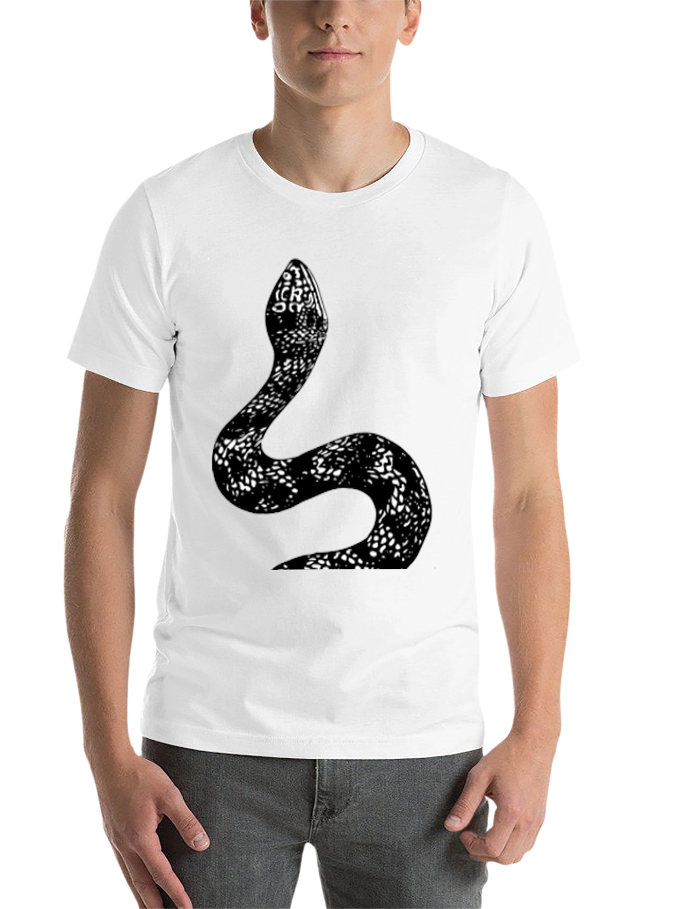 Snake Print T-Shirt - Stylish Graphic Tee