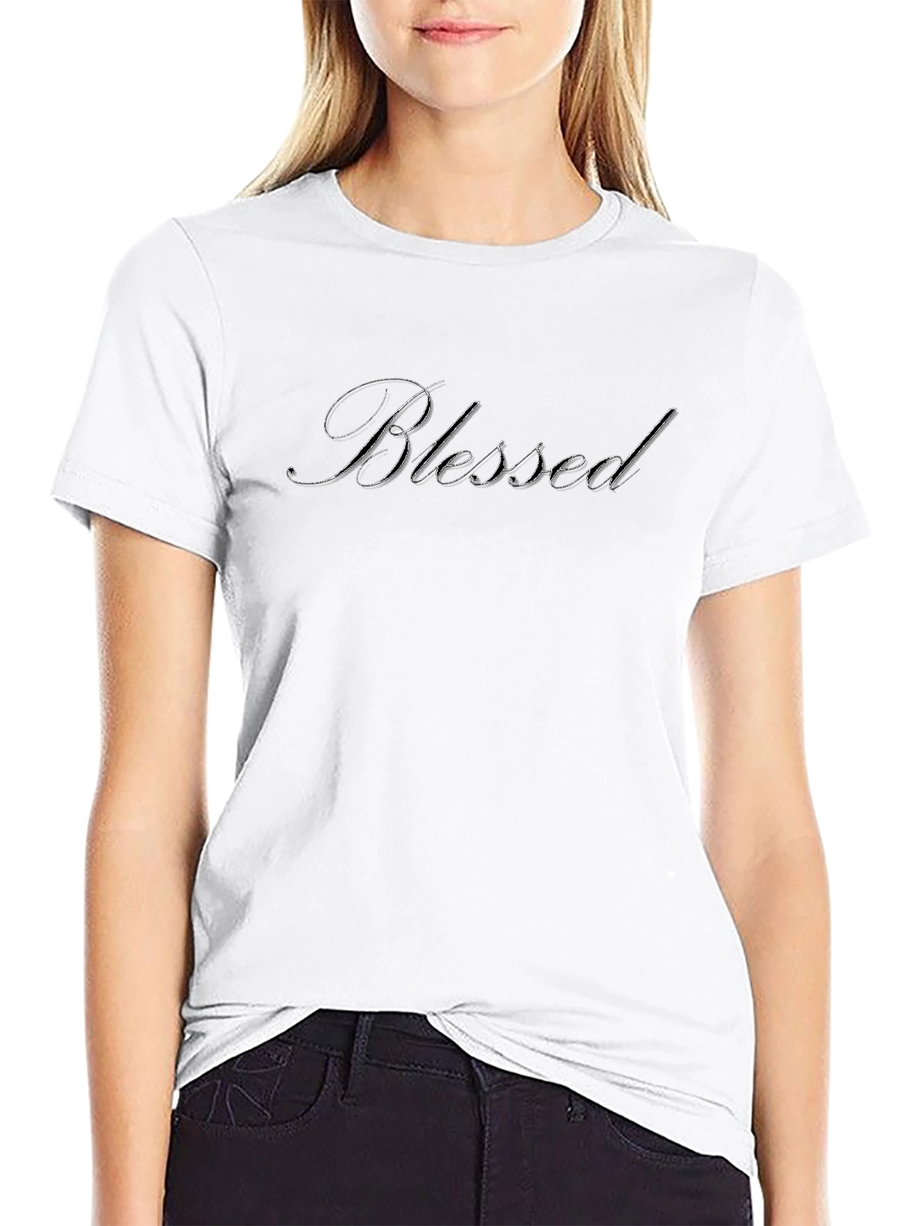 Blessed Script Black T-Shirt