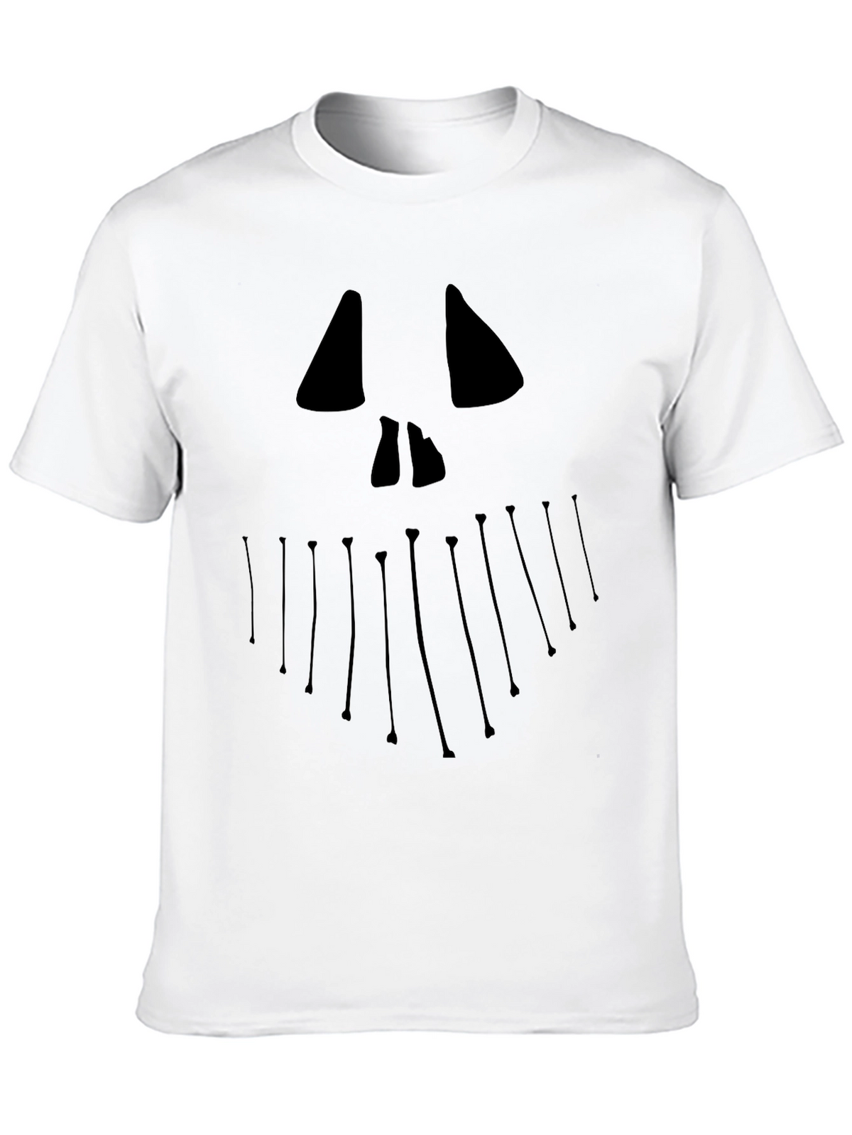 Halloween Jack Face Graphic Tee - Black