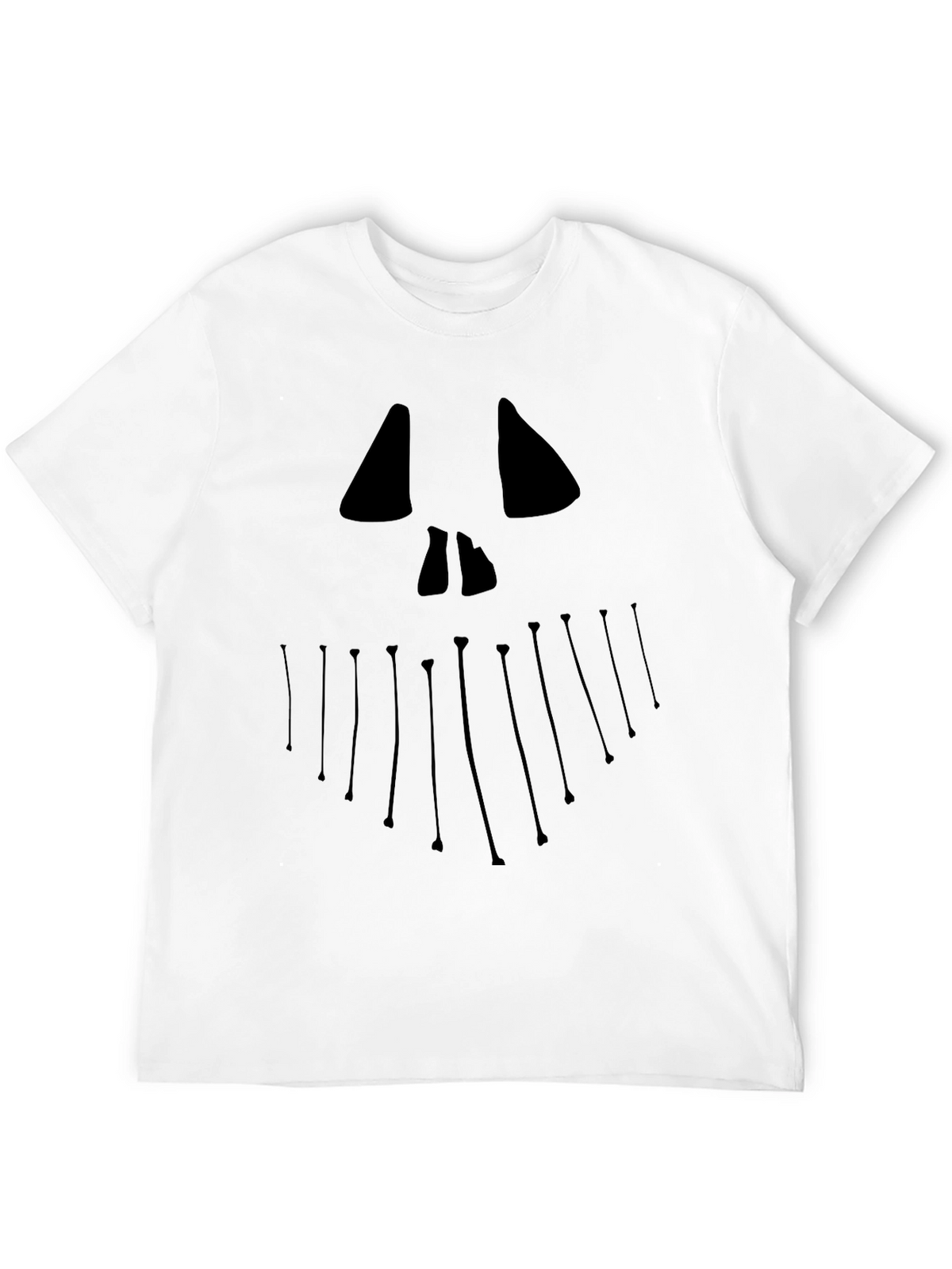 Halloween Jack Face Graphic Tee - Black