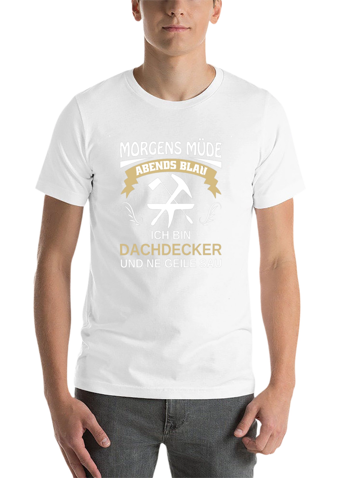 Funny Roofer T-Shirt - Dachdecker Geile Sau
