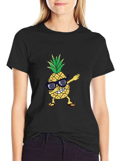 Dabbing Pineapple Graphic Tee - Trendy Summer Shirt