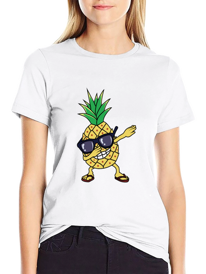 Dabbing Pineapple Graphic Tee - Trendy Summer Shirt