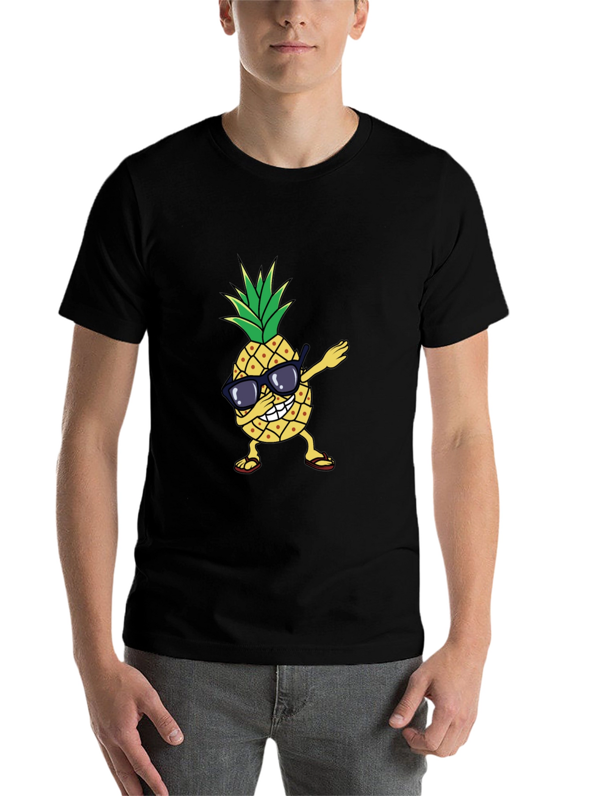 Dabbing Pineapple Graphic Tee - Trendy Summer Shirt