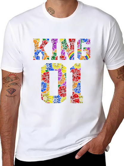 Kind 01 Floral Print Black T-Shirt