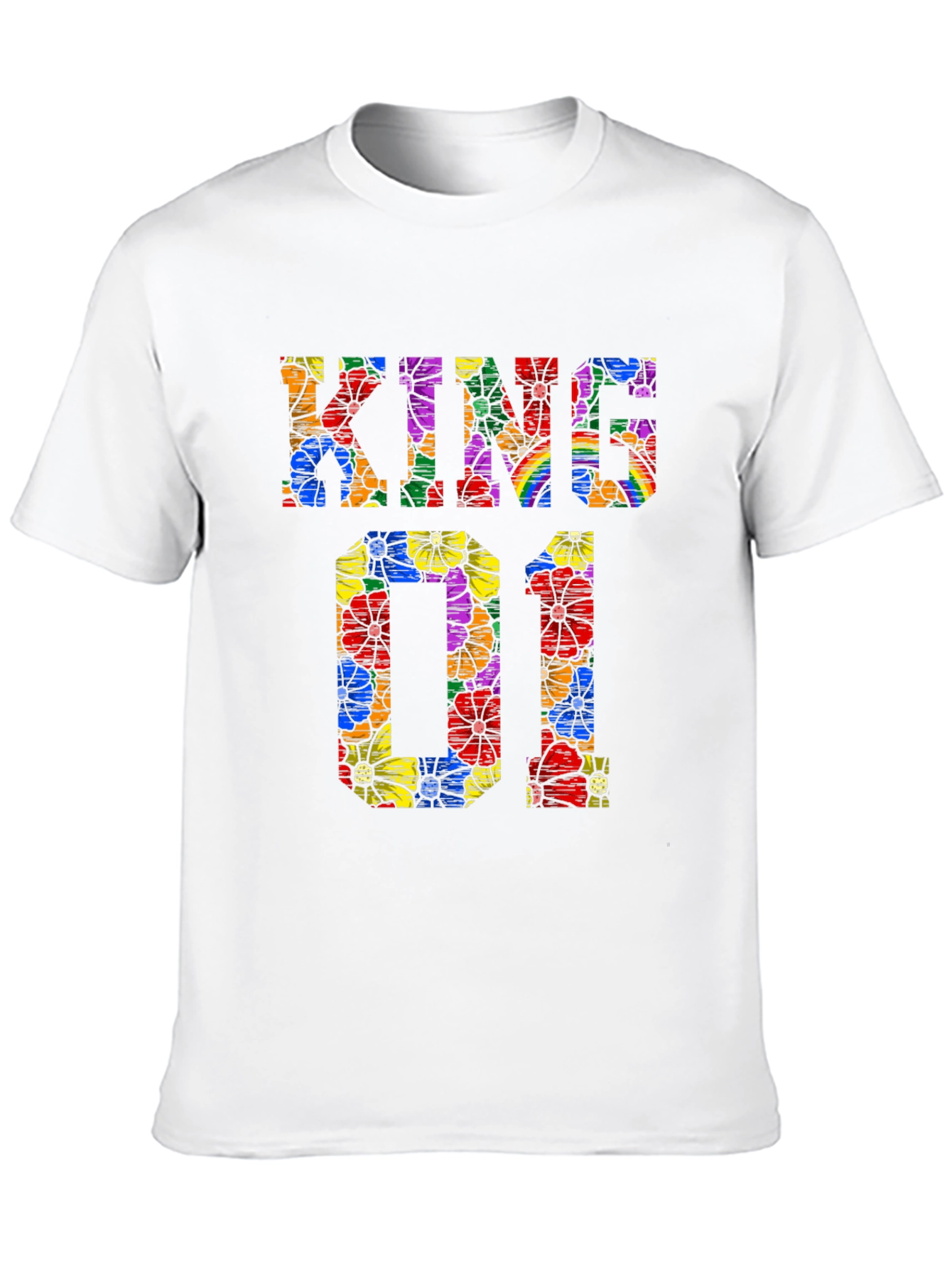 Kind 01 Floral Print Black T-Shirt