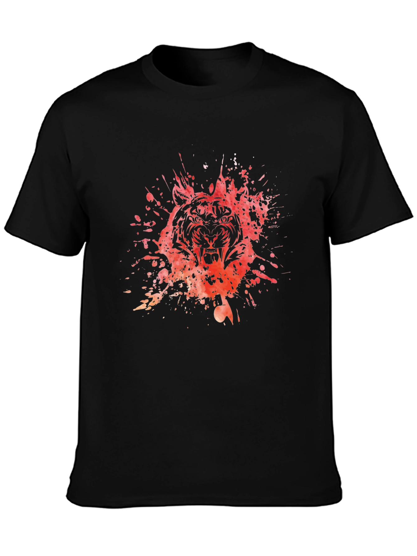 Tiger Splash Black T-Shirt