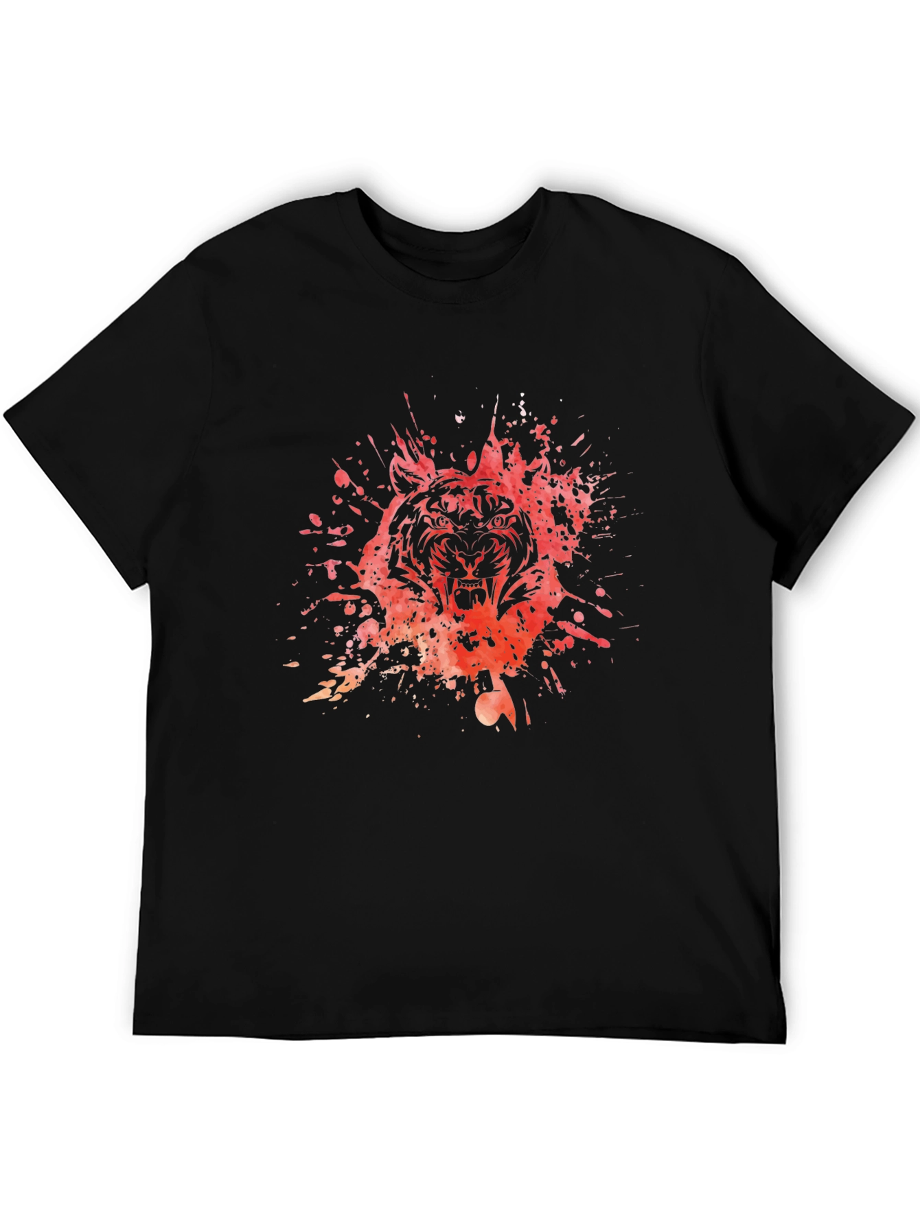 Tiger Splash Black T-Shirt