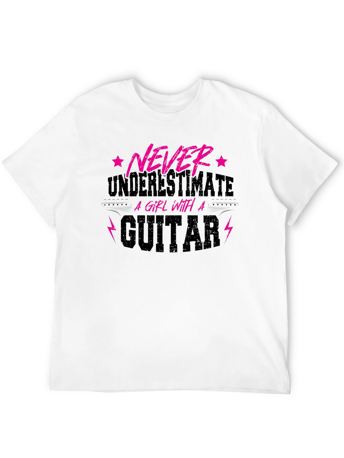 Never Underestimate A Girl With A Guitar T-Shirt