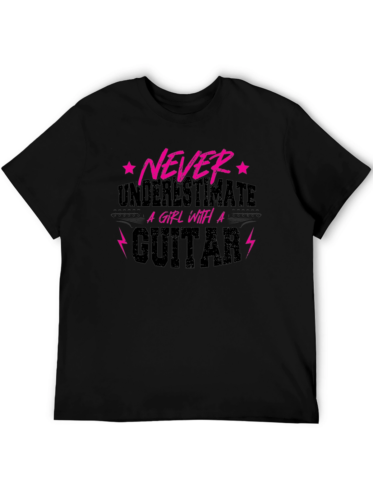 Never Underestimate A Girl With A Guitar T-Shirt