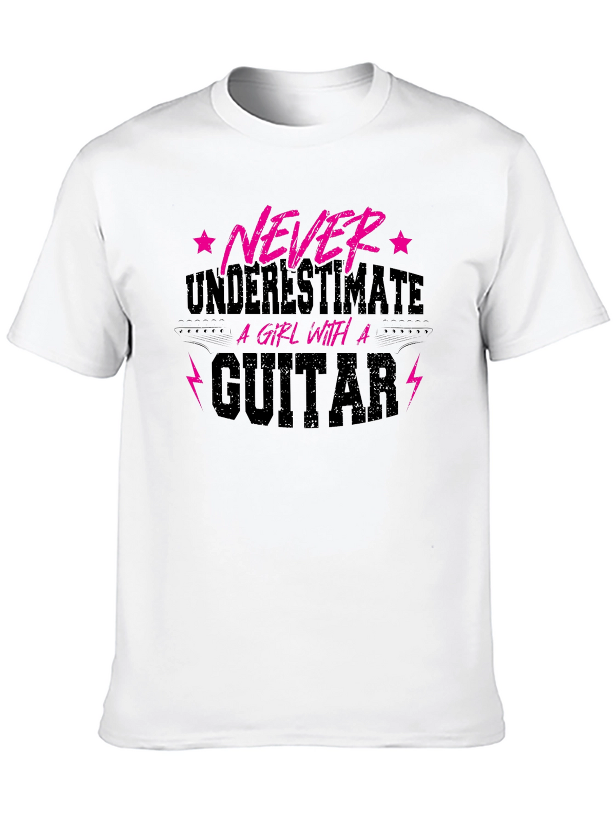 Never Underestimate A Girl With A Guitar T-Shirt