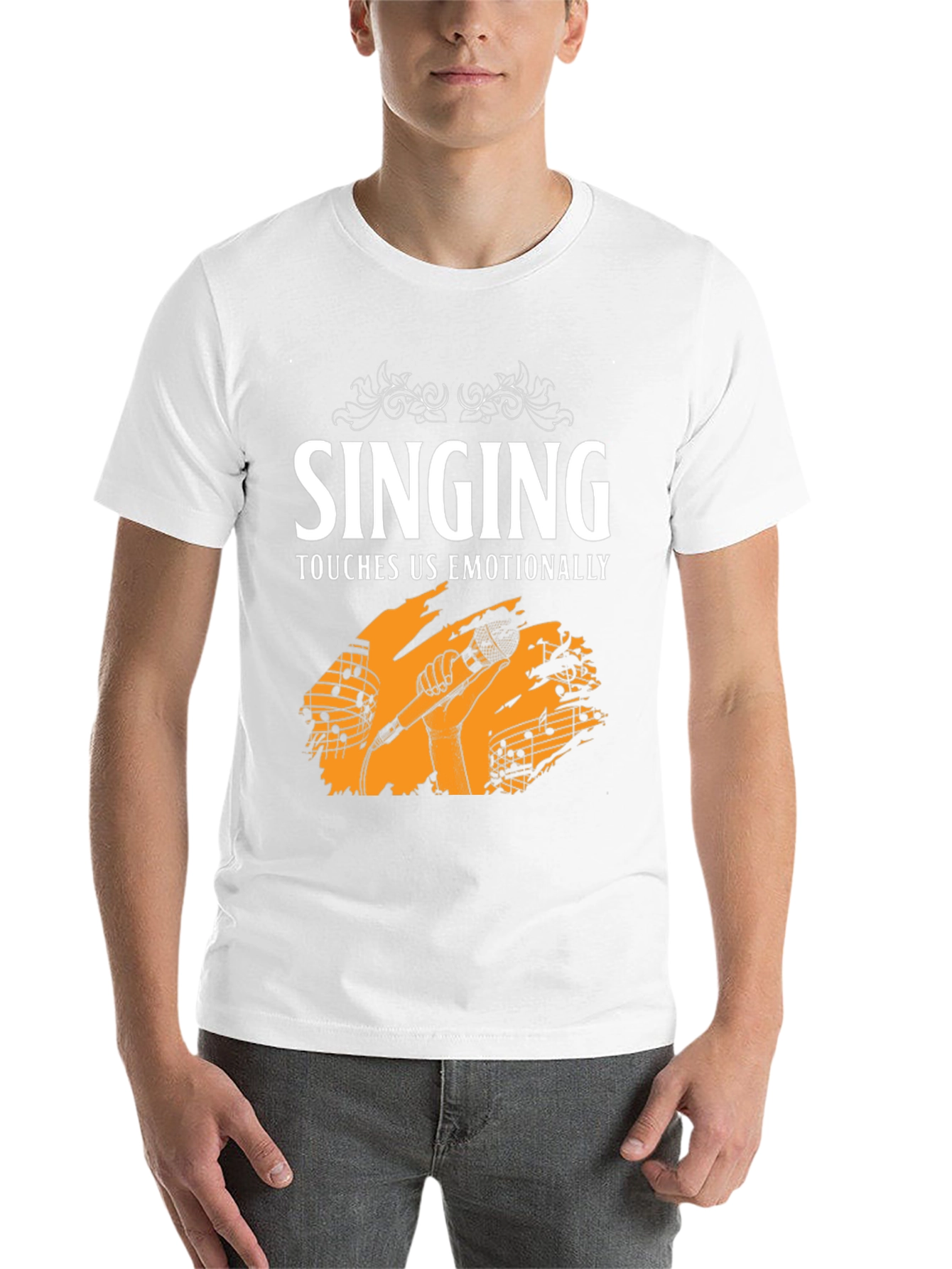 Singing Touches Us Emotionally Black T-Shirt
