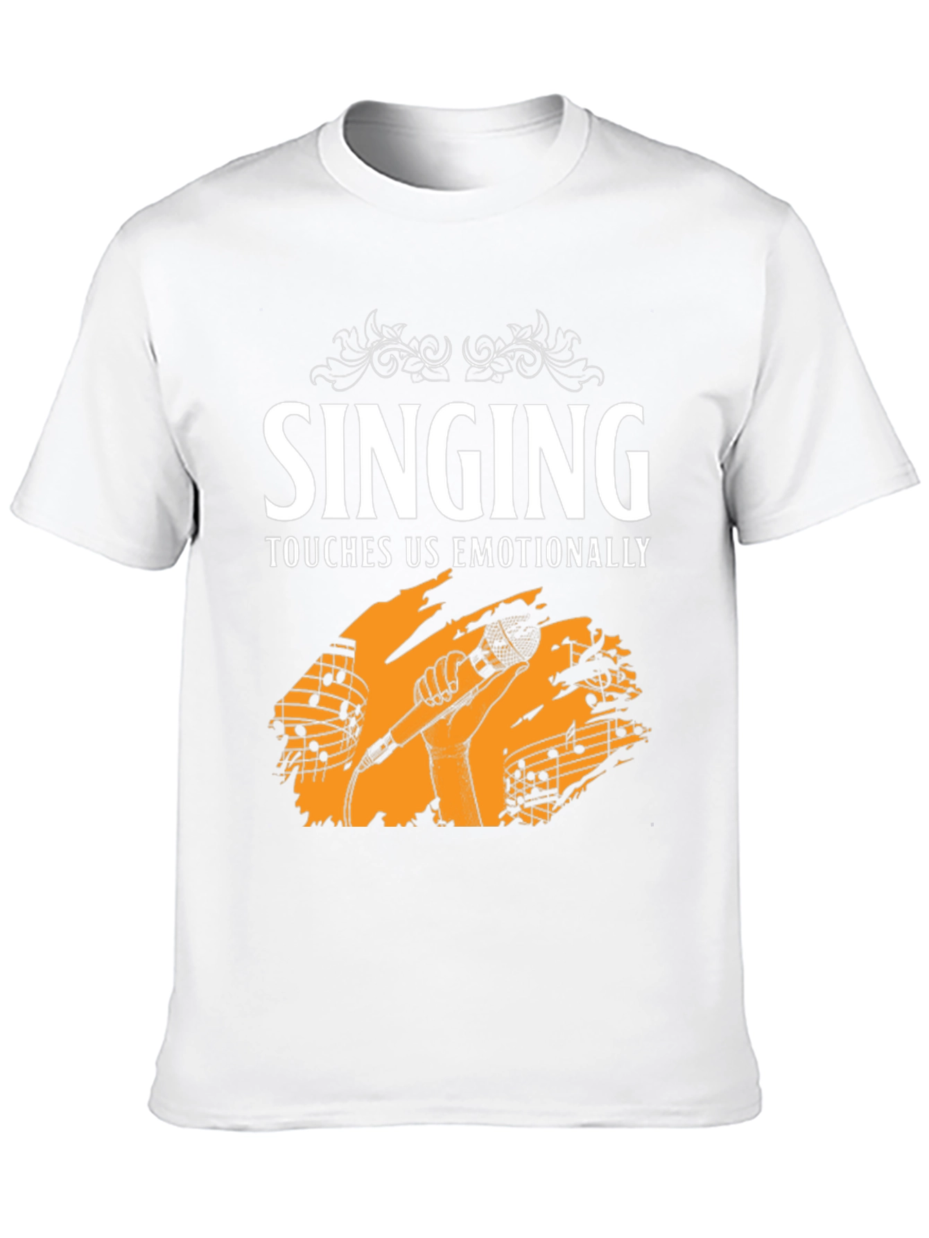 Singing Touches Us Emotionally Black T-Shirt