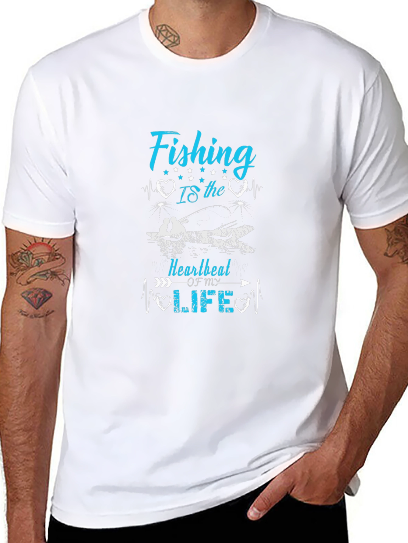 Fishing Heartbeat T-Shirt - Anglers Passion