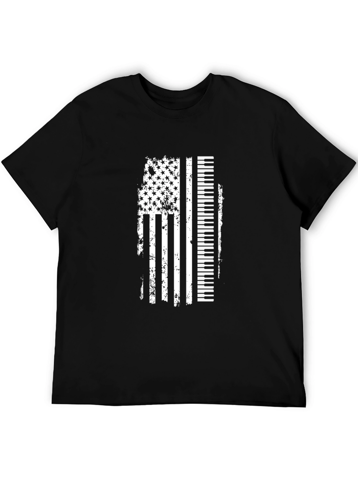 Piano American Flag Graphic Tee