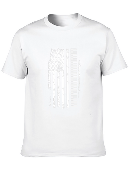 Piano American Flag Graphic Tee