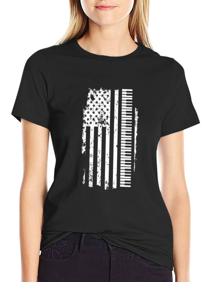 Piano American Flag Graphic Tee