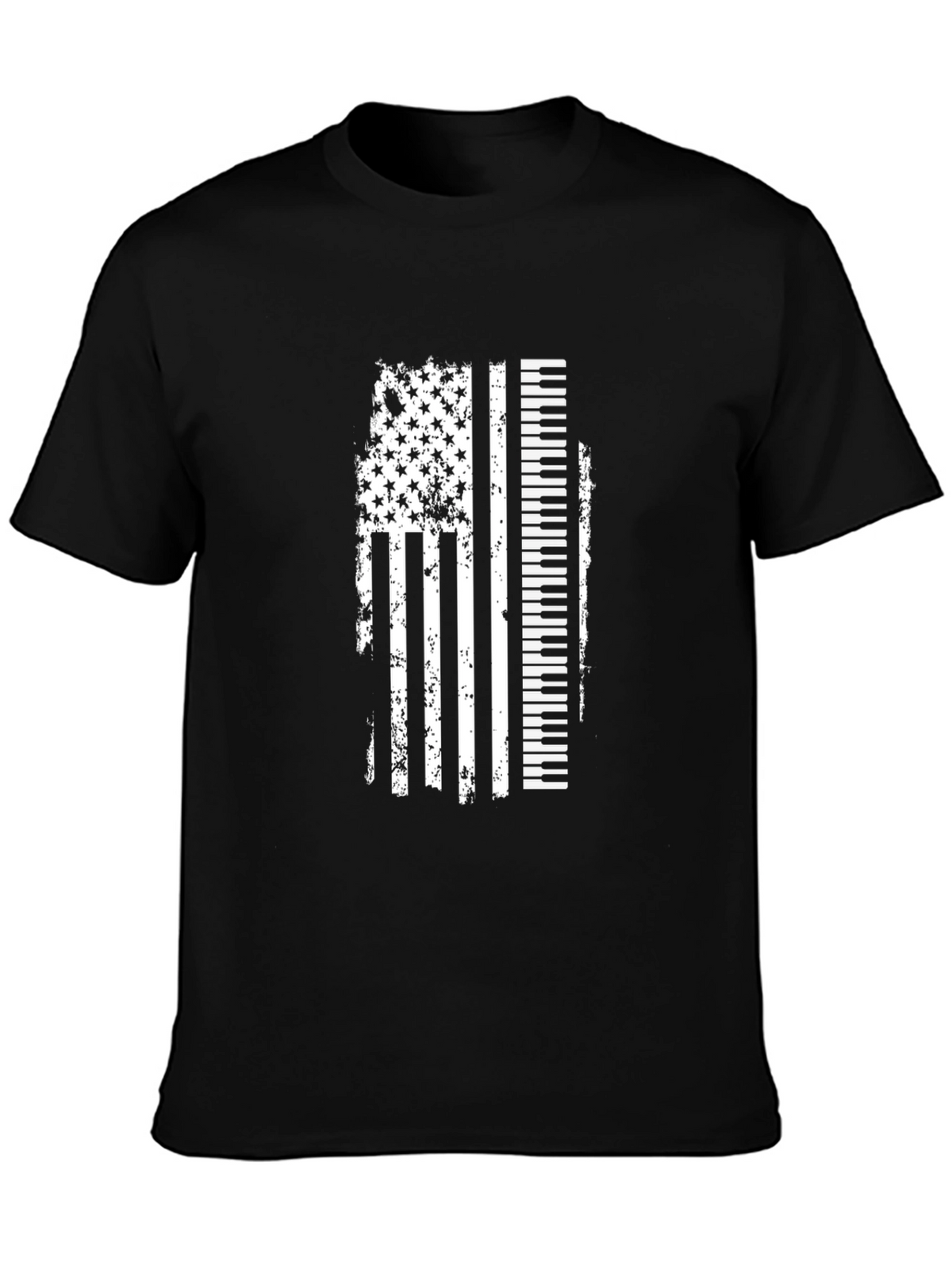 Piano American Flag Graphic Tee