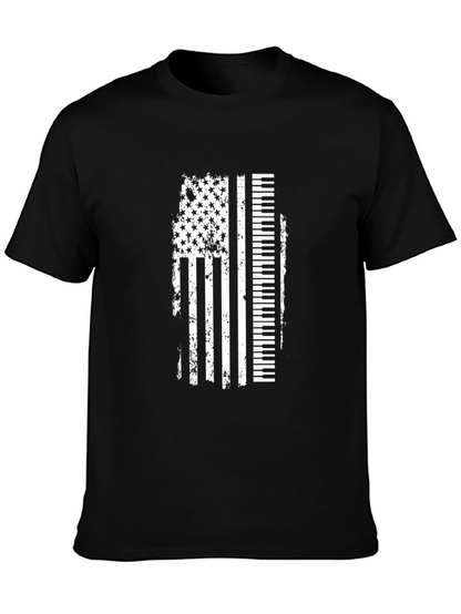 Piano American Flag Graphic Tee