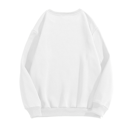 Mystical Life Tree Circle Minimal White Crewneck Sweatshirt