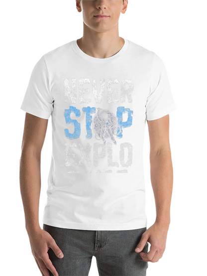 Never Stop Exploring Graphic Tee - Black