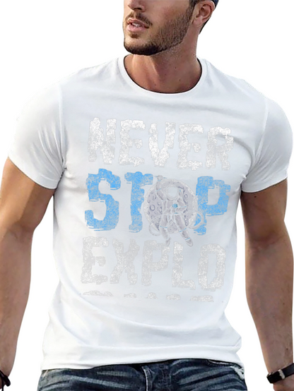 Never Stop Exploring Graphic Tee - Black