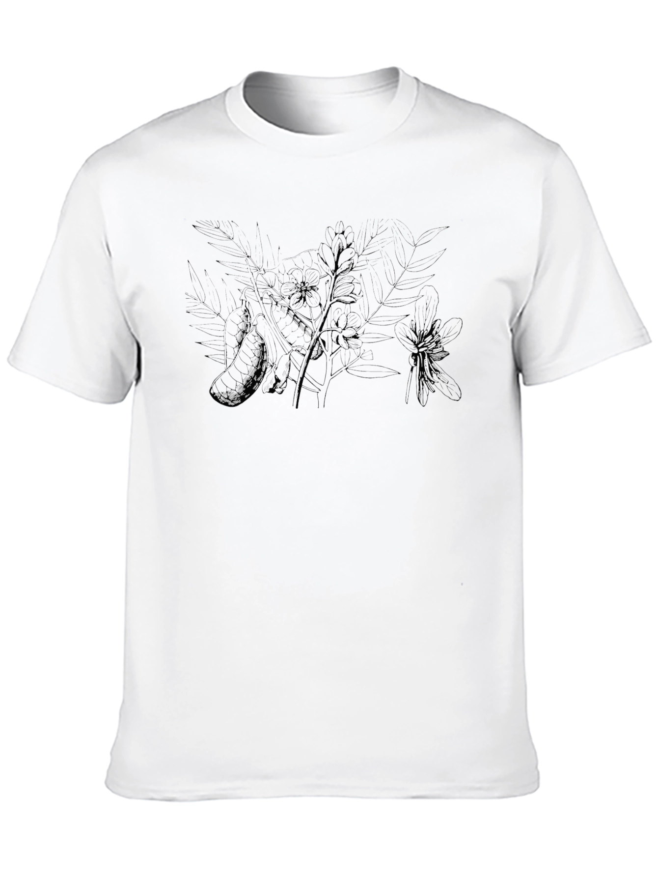 Mens Black Graphic Print Crew Neck T-Shirt