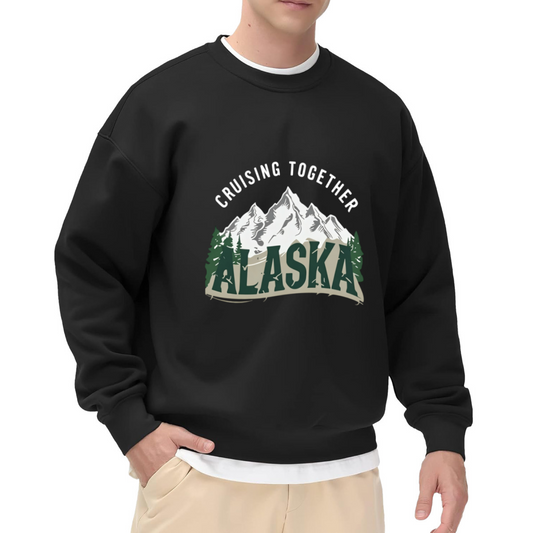 Alaska Mountain Cruising Together Outdoor Crewneck Sweatshirt