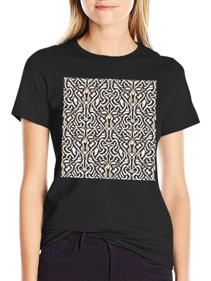 Abstract Pattern Black T-Shirt